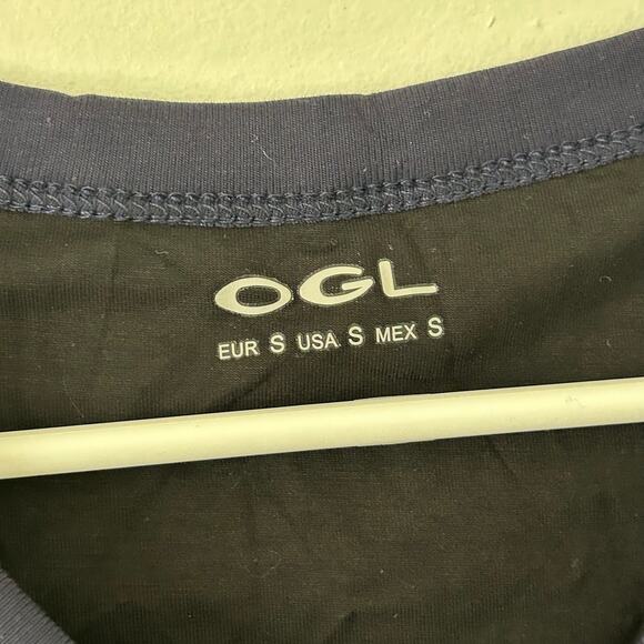 OGL Women's V-Neck Cap Sleeve Side Ruching Padded Brami Top Navy S Small New - Picture 5 of 6